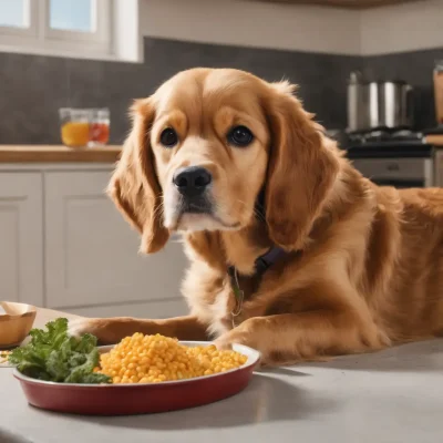 Dog with food b82fdcfd-9958-423c-9627-9d5c3e2796ad